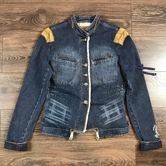 Marithe Francois Girbaud Jackets & Blazers - Marithé Francois Girbaud Jeans Women’s Button Down Denim Pacifist Jacket Size XL